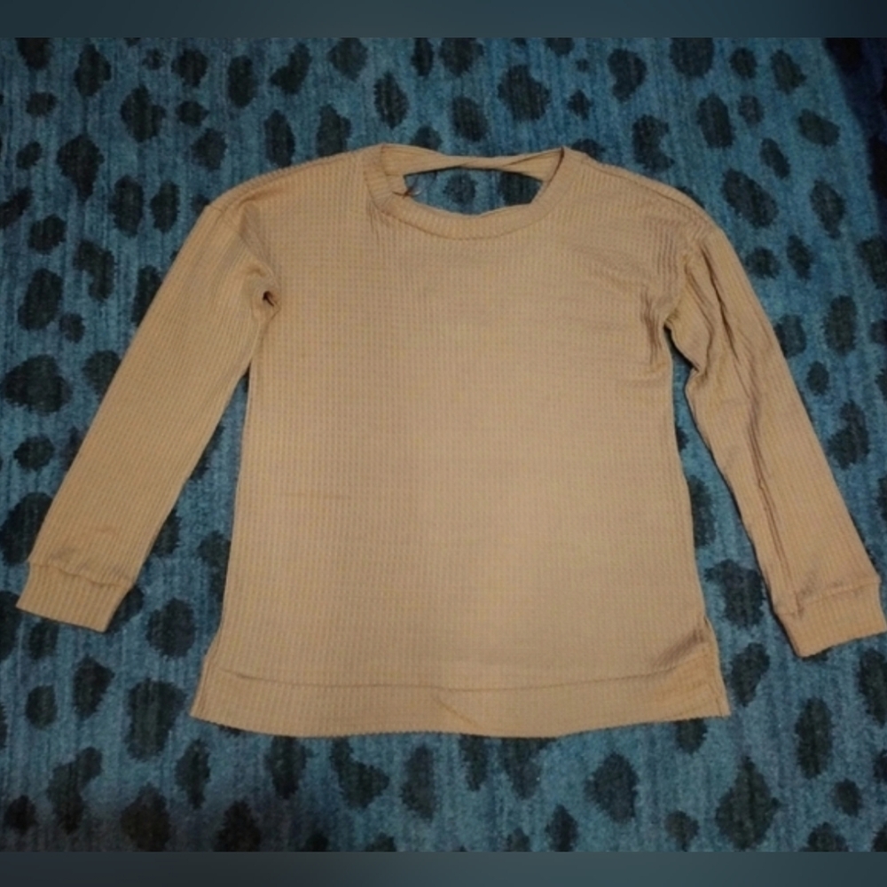1. State Camel Waffle Knit Sweater sz S